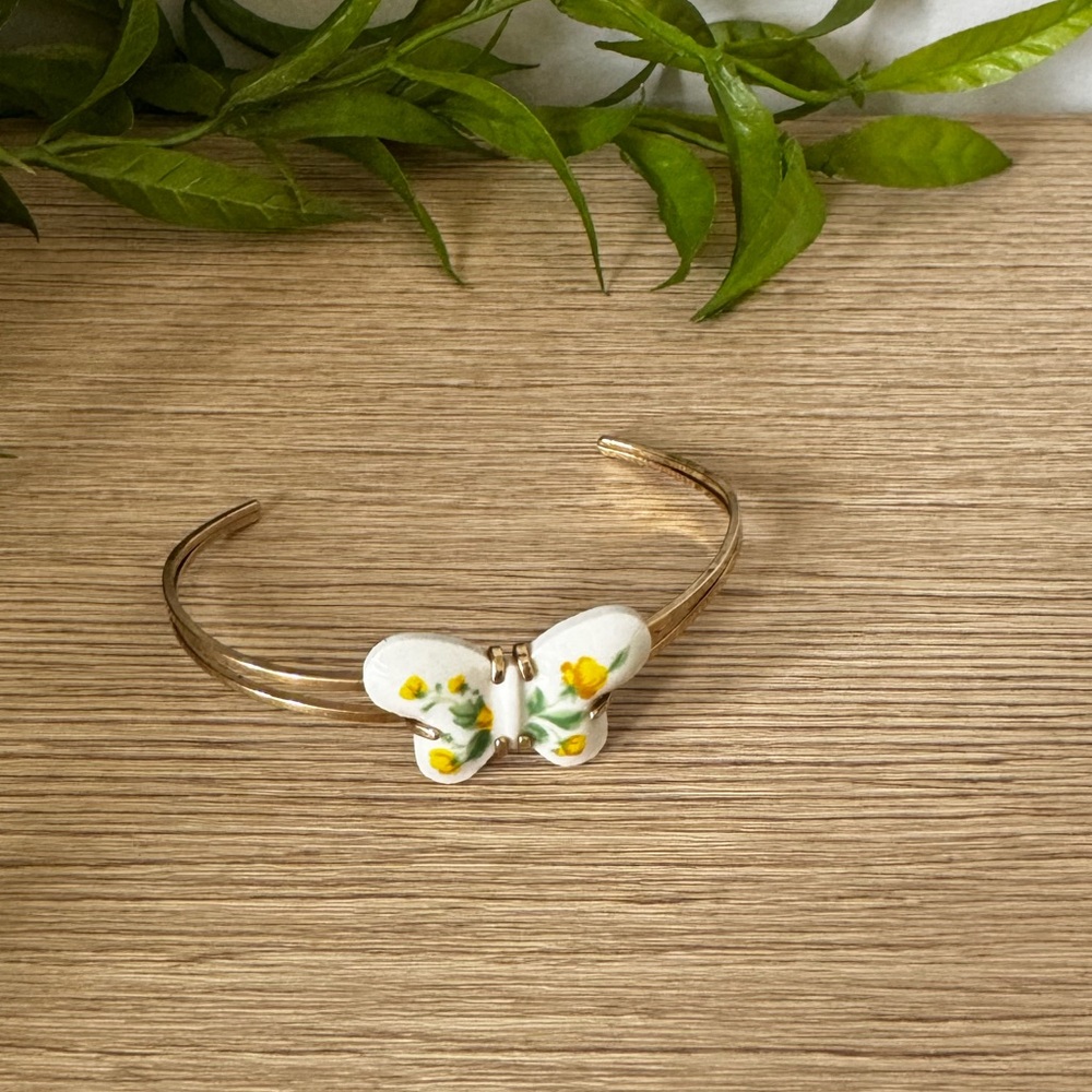 Vintage Avon Gold Butterfly Cuff Bracelet